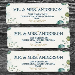 Elegant Blue Eucalyptus Address Label
