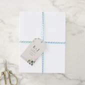 Elegant Blue Eucalyptus Cadeaulabel (Met Touw)