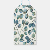 Elegant Blue Eucalyptus Cadeaulabel (Achterkant)