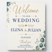 Elegant Blue Eucalyptus Fotoplaat (Voorkant)