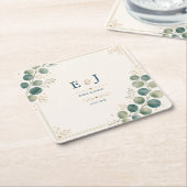 Elegant Blue Eucalyptus Kartonnen Onderzetters (Schuin)