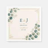 Elegant Blue Eucalyptus Servet (Voorkant)