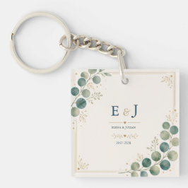 Elegant Blue Eucalyptus Sleutelhanger