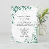 Elegant Blue Eucalyptus Vrijgezellenfeest per post Kaart (Staand voorkant)