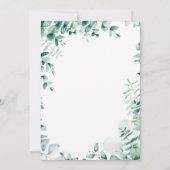 Elegant Blue Eucalyptus Vrijgezellenfeest per post Kaart (Achterkant)