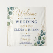 Elegant Blue Eucalyptus Wandkleed (Voorkant)