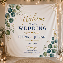 Elegant Blue Eucalyptus Wandkleed