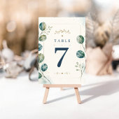 Elegant Blue Eucalyptus Watercolor Kaart