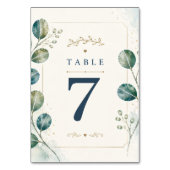 Elegant Blue Eucalyptus Watercolor Kaart (Voorkant)