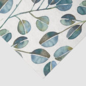 Elegant Blue Eucalyptus Watercolor Tissuepapier (Detail)