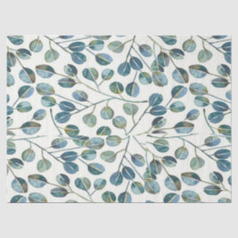 Elegant Blue Eucalyptus Watercolor Tissuepapier