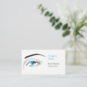 Elegant Blue Eye en Lashes Visitekaartje (Staand voorkant)