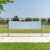 Elegant Blue Fabric Wedding Welcome Banner (Insitu)