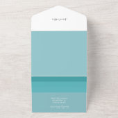 Elegant Blue Field Flowers Waterverf All In One Uitnodiging (Buitenkant)