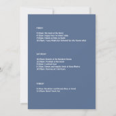 Elegant Blue Floral Bachelorette Weekend Kaart (Achterkant)