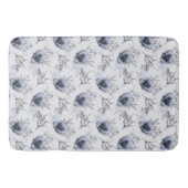 Elegant Blue Floral Badmat (Voorkant)
