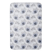 Elegant Blue Floral Badmat (Voorkant Verticaal)