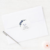 Elegant Blue Floral & Botanical Wedding Stickers  (Envelop)