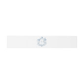 Elegant Blue Floral Crest Monogram Wedding Invite Uitnodigingen Wikkel (Vlak)