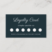 Elegant Blue Floral Customer Loyalty Kaart (Voorkant)