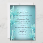 Elegant Blue Floral Fundraiser Invitation Kaart (Voorkant)