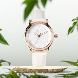 Elegant Blue Floral gepersonaliseerd eWatch Horloge<br><div class="desc">Cadeau voor haar,  blauwe bloemenpolshorloge</div>