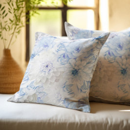 Elegant Blue Floral Kussen