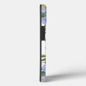 Elegant Blue Floral Monogram Name Case-Mate iPhone Case (Achterkant / Rechts)