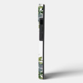 Elegant Blue Floral Monogram Name Case-Mate iPhone Case (Achterkant / Links)