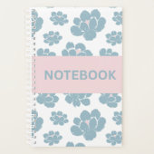Elegant Blue Floral Notebook Planner (Voorkant)