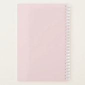 Elegant Blue Floral Notebook Planner (Achterkant)