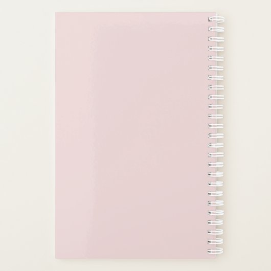 Elegant Blue Floral Notebook Planner (Achterkant)