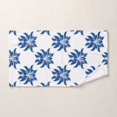 Elegant Blue Floral patroon Bad Handdoek (Handdoek)