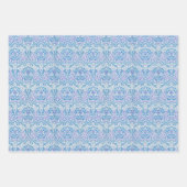 Elegant Blue Floral Pattern Inpakpapier Vel (Voorkant)