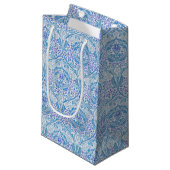 Elegant Blue Floral Pattern Klein Cadeauzakje (Voorkant Gekanteld)