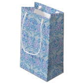 Elegant Blue Floral Pattern Klein Cadeauzakje (Achterkant Gekanteld)