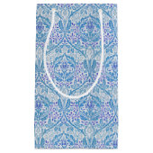 Elegant Blue Floral Pattern Klein Cadeauzakje (Voorkant)