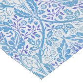 Elegant Blue Floral Pattern Korte Tafelloper (Hoek)