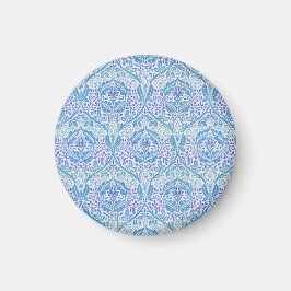 Elegant Blue Floral Pattern Magneet