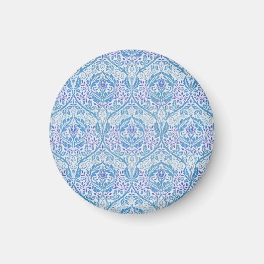 Elegant Blue Floral Pattern Magneet (Voorkant)