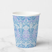 Elegant Blue Floral Pattern Papieren Bekers (Rechts)