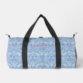Elegant Blue Floral Pattern Plunjezak (Voorkant)