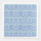 Elegant Blue Floral Pattern Servet (Voorkant)