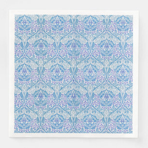 Elegant Blue Floral Pattern Servet