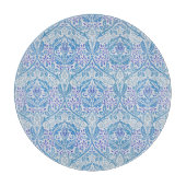 Elegant Blue Floral Pattern Snijplank (Voorkant)