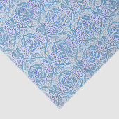 Elegant Blue Floral Pattern Tissuepapier (Detail)