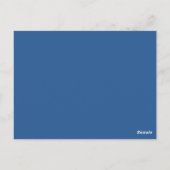 Elegant Blue Floral Personal Postcard Briefkaart (Achterkant)