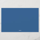 Elegant Blue Floral Personal Stationery Note Card Briefpapier (Achterkant)