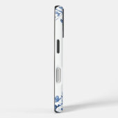 Elegant Blue Floral Personalized  Case-Mate iPhone Case (Achterkant / Rechts)