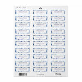 Elegant Blue Floral Return Address Label (Full Sheet)